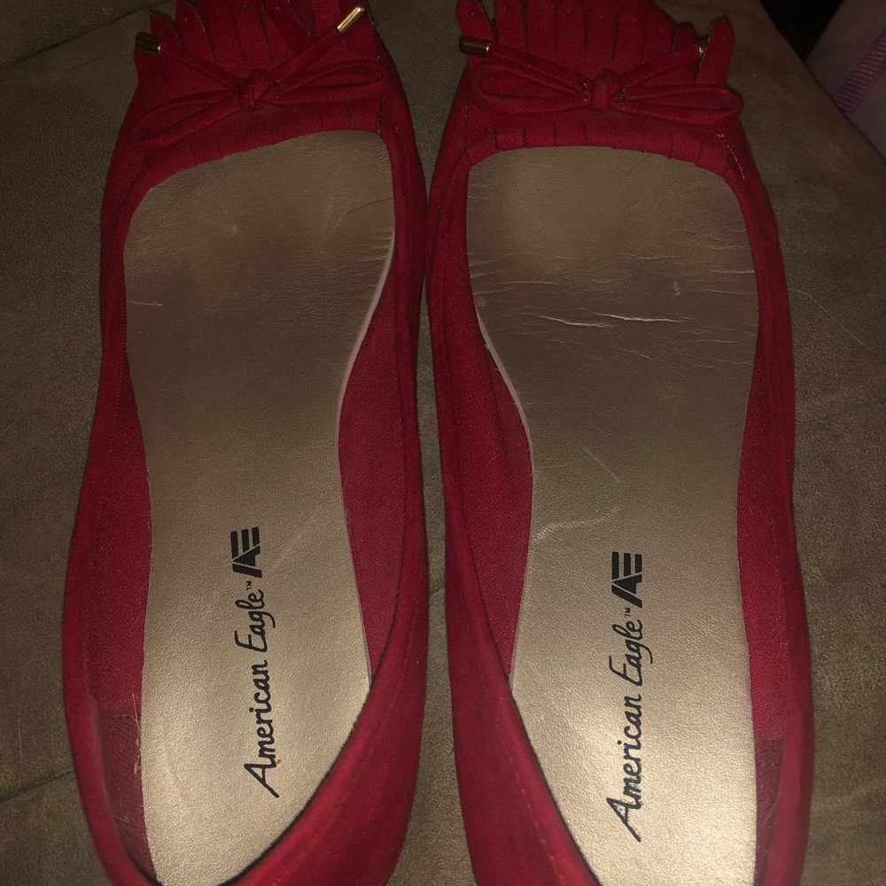 Red American Eagle Flats Size 9